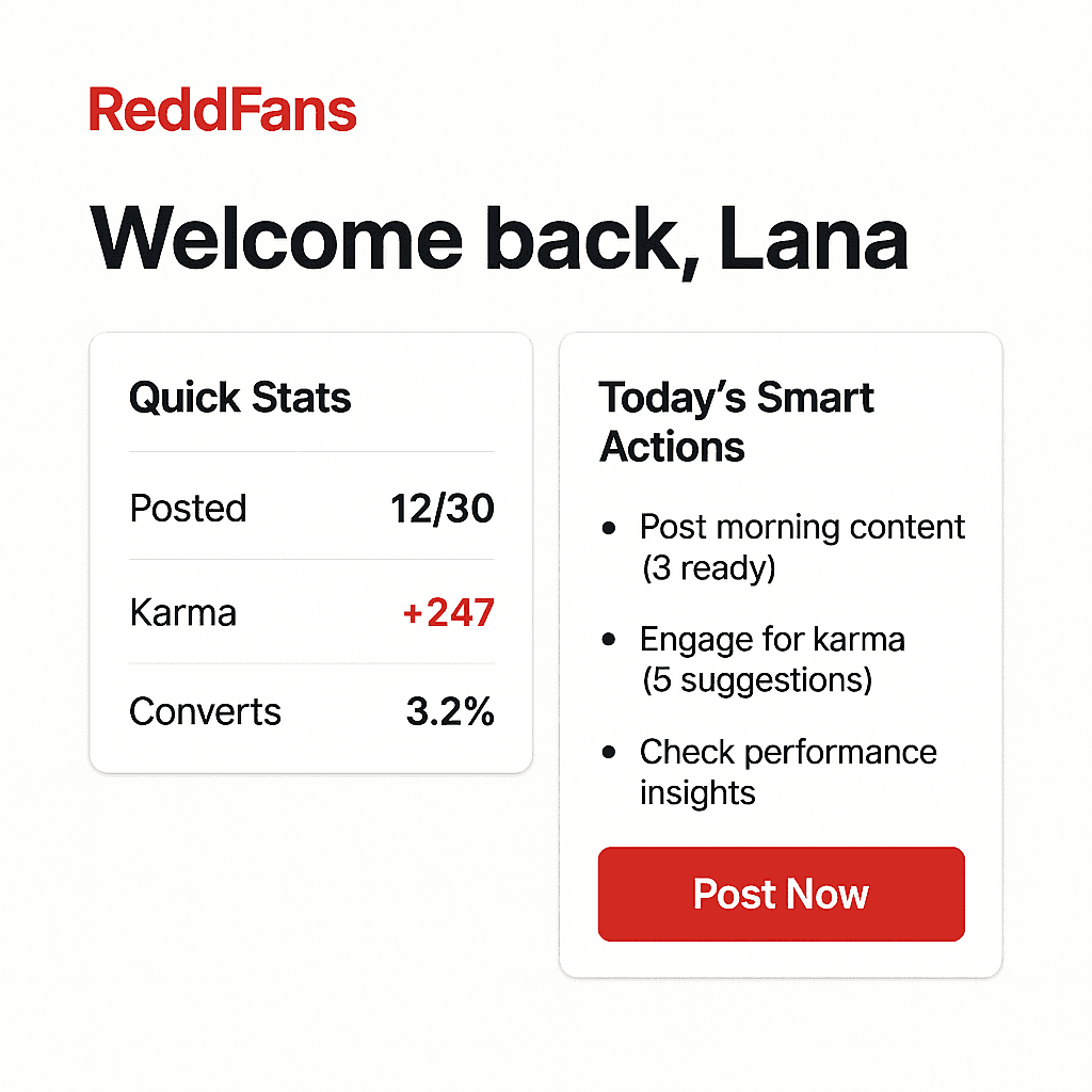 ReddFans Dashboard Preview